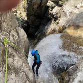 Barranco Caldares - Cuarto rapel por el activo obligado